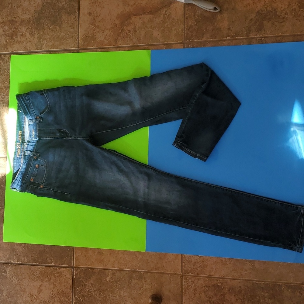 Rue21 Blue Dark Wash Deniem Skinny Jeans